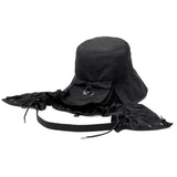 CA4LA 帽子 ハット レディース つば広 洗濯機 カシラ ブランド おしゃれ UVカット 遮光 遮熱 撥水 防風 日よけ 日本製 秋 冬 可愛い リボン 手洗い 洗濯可 ポケッタブル フード ナイロン CLARISSE SHK01256