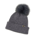 CA4LA 帽子 ニット帽 レディース 秋冬 秋 冬 カシラ ブランド おしゃれ ニットキャップ 防寒 暖かい ポンポン フォックスファー リブ編み モヘヤ ウール シルク 日本製 ふわふわ ニット 可愛い EX PLATINA FOX 7 SHK01260