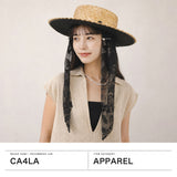 CA4LA カンカン帽 帽子 レディース カシラ 春夏 春 夏 麦 麦わら 麦わら帽子 つば広 おしゃれ カジュアル 上品 きれいめ 女性 リボン あご レースリボン ブランド 日本製 ハット Main Collection BALLERINE SHK01303