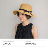CA4LA ハット メンズ レディース カシラ 帽子 夏用 ペーパーブレード 折りたたみ 春夏 中折れハット 夏 ストローハット おしゃれ リボン 紐 カジュアル 爽やか 浴衣 軽い 軽量 ブランド Authentic TABIKAZE 6 ZKN02640