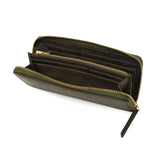 カクタ 長財布 メンズ レディース (CACT'A) 財布 大容量 本革 ラウンドファスナー ブランド 革 レザー ロングウォレット カード 小銭入れ 軽量 軽い おしゃれ グリーン 革財布 サイフ HABANA LONG WALLET 2045