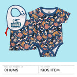 【日本正規品】 チャムス ロンパース セット 男の子 女の子 夏 春 CHUMS ベビー服 肌着 半袖 カバーオール スタイ セット コットン 綿 100% 巾着 可愛い おしゃれ 70 80 ベビーパターンドギフトセット CH27-1036
