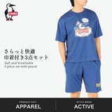 【日本正規品】 チャムス ルームウェア メンズ レディース パンツ セットアップ CHUMS Tシャツ ショートパンツ 春夏 夏 上下 半袖 かわいい ハーフパンツ 巾着 3点セット CHUMS HOME Chillax Wear Set CH01-2551