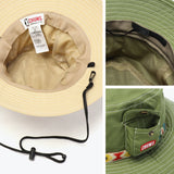 【日本正規品】 チャムス 帽子 メンズ レディース ブランド CHUMS ハット メッシュ UV UVカット 日焼け防止 おしゃれ かわいい 紐付き フェス フリーサイズ チロリアンテープ フェスハット CH05-1432