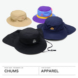 【日本正規品】 チャムス 帽子 メンズ レディース メッシュ ハット サンシェード付き CHUMS ブランド アウトドア ロゴ ナイロン 速乾 日よけ 紐付き UVカット 春夏 お出かけ Sunshade Hat CH05-1418