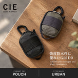 CIE ポーチ 小物入れ メンズ レディース ミニ シー ミニポーチ ブランド カラビナ付き コンパクト 小さめ 軽い 防水性 ナイロン 日本製 カジュアル スポーティ ダブルファスナー GRID-0 MICRO CASE 032675