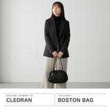 クレドラン ボストンバッグ レディース CLEDRAN バッグ 小さめ ブランド ミニ 大人 本革 牛革 革 肩掛け レザー ハンドル おしゃれ シンプル コンパクト ミニボストン 女性 日本製 GALE TUCK BOSTON CL-3848