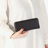 クレドラン 財布 長財布 レディース CLEDRAN お財布 ブランド 薄型 薄い スリム ラウンドファスナー 大人 本革 牛革 革 おしゃれ 女性 かわいい 水玉 ドット柄 日本製 LIMA DOT LONG SLIMWALLET CL-3890