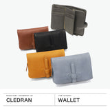クレドラン 二つ折り財布 レディース 札 小銭 ブランド CLEDRAN 財布 かわいい 本革 革 レザー 牛革 大人 日本製 小さい 二つ折り 小さめ 小銭入れ 折り財布 ノーヴェ NOUVE WALLET M CL-3955