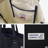 コンバース トートバッグ レディース メンズ 大きめ A4 CONVERSE おしゃれ かわいい カジュアル 縦型 パペット スンスン コラボ フラットトート ロゴ カラー PUPPETSUNSUN CV SUNSUN FLAT TOTE BAG 80981600