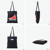 コンバース トートバッグ レディース メンズ 大きめ A4 CONVERSE おしゃれ かわいい カジュアル 縦型 パペット スンスン コラボ フラットトート ロゴ カラー PUPPETSUNSUN CV SUNSUN FLAT TOTE BAG 80981600