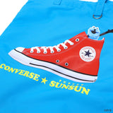 コンバース トートバッグ レディース メンズ 大きめ A4 CONVERSE おしゃれ かわいい カジュアル 縦型 パペット スンスン コラボ フラットトート ロゴ カラー PUPPETSUNSUN CV SUNSUN FLAT TOTE BAG 80981600