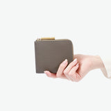 アンサ 財布 レディース Ense ブランド 本革 L字ファスナー 軽量 ミニ財布 コインケース 軽い 革 レザー 山羊革 ゴートスキン L字 ファスナー 小銭入れ 薄い ミニ コンパクト 日本製 L-zipper wallet ew130