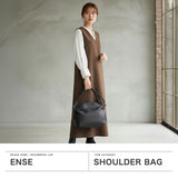 アンサ ショルダーバッグ レディース Ense バッグ レザー ブランド 革 本革 斜めがけ A5 おしゃれ きれいめ シンプル 上品 Sサイズ 山羊革 ハンドバッグ 大人 2WAY 日本製 goat shoulder S GL603F