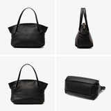 アンサ トートバッグ レディース ファスナー付き Ense トート バッグ レザー ブランド 小さめ 革 本革 自立 ハンドバッグ A5 黒 グレー おしゃれ マチ広め きれいめ イタリアンレザー tote mini ens202