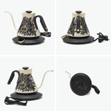 【正規品1年保証】 EPEIOS ケトル 電気 おしゃれ 温度調整 エペイオス 電気ケトル コーヒー 珈琲 ドリップ 色変化 保温 タイマー機能 湯沸かし ポット シンプル 細口 600mL LUX600 Designed CP005