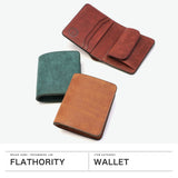 フラソリティ 財布 二つ折り財布 メンズ レディース ミニ コンパクト サイフ Flathority 本革 レザー 二つ折 ブランド 日本製 ミニマル プエブロレザー プエブロ ミニ財布 牛革 革 Land Mini wallet FP-511