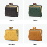 フォルナ 二つ折り財布 レディース がま口 本革 ブランド Folna 大人 日本製 コンパクト 財布 かわいい 二つ折 小銭入れ 牛革 レザー おしゃれ 上品 ドット 水玉 Woodball Gamaguchi Dots 2993903