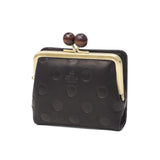 フォルナ 二つ折り財布 レディース がま口 本革 ブランド Folna 大人 日本製 コンパクト 財布 かわいい 二つ折 小銭入れ 牛革 レザー おしゃれ 上品 ドット 水玉 Woodball Gamaguchi Dots 2993903