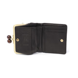 フォルナ 二つ折り財布 レディース がま口 本革 ブランド Folna 大人 日本製 コンパクト 財布 かわいい 二つ折 小銭入れ 牛革 レザー おしゃれ 上品 ドット 水玉 Woodball Gamaguchi Dots 2993903