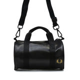 フレッドペリー ショルダーバッグ メンズ レディース 小さめ おしゃれ FRED PERRY ショルダー バッグ ハンドバッグ 斜め掛け 斜めがけ ブランド 軽量 軽い 2WAY 黒 ブラック Tonal Classic Mini Barrel Bag L1400