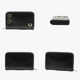 フレッドペリー 財布 レディース コンパクト FRED PERRY コインケース ブランド 革 おしゃれ 小銭入れ 本革 カードケース 大容量 ミニ財布 ファスナー かわいい レザー ミニ 大人 Amy Winehouse BOX LEATHER AMY WALLET L1401