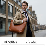 【正規品1年保証】【当店限定色】 ファイブウッズ トートバッグ 大きめ メンズ レディース FIVE WOODS バッグ プラトウ ビジネス 通勤 肩掛け 本革 革 レザー トート 日本製 ファスナー付き A4 PLATEAU WEEKEND TOTE 39174