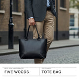 【正規品1年保証】 ファイブウッズ トートバッグ 大きめ メンズ レディース FIVE WOODS バッグ プラトウ ファスナー付き ビジネス 通勤 肩掛け 本革 革 レザー トート 日本製 A4 PLATEAU BUSINESS TOTE 39186