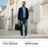 【正規品1年保証】 ファイブウッズ ブリーフケース メンズ 本革 ビジネス ブランド FIVE WOODS ショルダー 2WAYブリーフ レザー 牛革 PC A4 日本製 2WAY 拡張 PLATEAU ダブルポケットブリーフケースM 39598