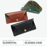 【正規品3カ月保証】 グレンロイヤル メガネケース スリム おしゃれ 大人 革 メンズ レディース GLENROYAL かわいい フラットフォルム サングラス 革 牛革 レザー ミニ 軽量 FLAT FLAP OPTICAL CASE 03-5916