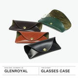 【正規品3カ月保証】 グレンロイヤル メガネケース メンズ レディース 革 おしゃれ コンパクト GLENROYAL 軽量 可愛い スリム 牛革 レザー フラット 眼鏡 めがね サングラス FLAT FLAP OPTICAL CASE 03-5916