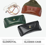 【正規品3カ月保証】 グレンロイヤル メガネケース おしゃれ 大人 革 メンズ レディース GLENROYAL 革 牛革 レザー ブライドルレザー 眼鏡入れ グラスコード ブランド 軽量 サングラス OPTICAL CASE 03-5790