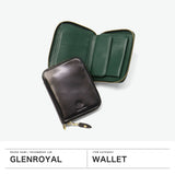 【正規品3カ月保証】 グレンロイヤル 二つ折り財布 メンズ レディース ブランド 財布 GLENROYAL 本革 コードバン ファスナー 小銭入れあり カード 小銭 小さめ ミニ コンパクト 馬革 SMALL ZIP WALLET J2-0025