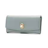 ハシバミ 長財布 レディース カード HASHIBAMI 財布 ブランド 大容量 本革 革 レザー おしゃれ かわいい かぶせ フラップ 小銭入れ パワーストーン 大人 上品 シンプル 天然石 ロングウォレット Ha-2104-306