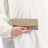 ハシバミ 長財布 レディース カード HASHIBAMI 財布 ブランド 大容量 本革 革 レザー おしゃれ かわいい かぶせ フラップ 小銭入れ パワーストーン 大人 上品 シンプル 天然石 ロングウォレット Ha-2104-306