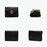 ハシバミ 三つ折り財布 レディース 小さい ブランド HASHIBAMI 財布 本革 革 レザー おしゃれ かわいい コンパクト ミニ 三つ折り 小銭入れ 大人 上品 黒 ニュー ラウンドフォルム ミニウォレット Ha-1711-453