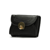 ハシバミ 三つ折り財布 レディース 小さい ブランド HASHIBAMI 財布 本革 革 レザー おしゃれ かわいい コンパクト ミニ 三つ折り 小銭入れ 大人 上品 黒 ニュー ラウンドフォルム ミニウォレット Ha-1711-453