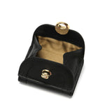 ハシバミ 三つ折り財布 レディース 小さい ブランド HASHIBAMI 財布 本革 革 レザー おしゃれ かわいい コンパクト ミニ 三つ折り 小銭入れ 大人 上品 黒 ニュー ラウンドフォルム ミニウォレット Ha-1711-453