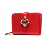 ハシバミ 二つ折り財布 レディース ブランド HASHIBAMI 財布 本革 革 レザー おしゃれ かわいい 小銭入れ 大人 上品 フラワー 花 ベルト 折財布 シンプル フラワーバックル 二つ折りウォレット Ha-2407-500