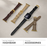 ハシバミ アップルウォッチバンド レディース 革 HASHIBAMI バンド レザー ウォッチベルト おしゃれ AppleWatch 大人 上品 シンプル ゴールド エイチビー アップルウォッチバンドG Ha-2506-623
