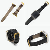 ハシバミ アップルウォッチバンド レディース 革 HASHIBAMI バンド レザー ウォッチベルト おしゃれ AppleWatch 大人 上品 シンプル ゴールド エイチビー アップルウォッチバンドG Ha-2506-623