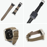 ハシバミ アップルウォッチバンド レディース 革 HASHIBAMI バンド レザー ウォッチベルト おしゃれ AppleWatch 大人 上品 シンプル きれいめ シルバー金具 エイチピー アップルウォッチバンドS Ha-2506-624