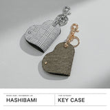 ハシバミ キーケース レディース スマートキー 革 本革 おしゃれ HASHIBAMI ブランド 大人 可愛い レザー ハート型 かわいい 女性 上品 キーホルダー チェック柄 スマートキーリング Ha-2506-804