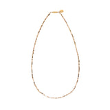 ハシバミ ネックレス レディース チェーン HASHIBAMI 立方体 ゴールド 52cm 天然石 ヘマタイト キューブ キラキラ ワンタッチ 留め具 マグネット シンプル ポーチ付き 重ね付け かわいい 大人 20代 30代 HB2100240