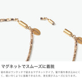 ハシバミ ネックレス レディース チェーン HASHIBAMI 立方体 ゴールド 52cm 天然石 ヘマタイト キューブ キラキラ ワンタッチ 留め具 マグネット シンプル ポーチ付き 重ね付け かわいい 大人 20代 30代 HB2100240
