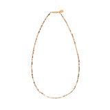 ハシバミ ネックレス レディース チェーン HASHIBAMI 立方体 ゴールド 52cm 天然石 ヘマタイト キューブ キラキラ ワンタッチ 留め具 マグネット シンプル ポーチ付き 重ね付け かわいい 大人 20代 30代 HB2100240