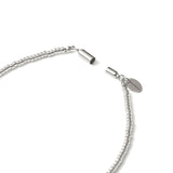 ハシバミ ネックレス レディース チェーン HASHIBAMI 天然石 ヘマタイト ワンタッチ マグネット ポーチ付き 重ね付け シンプル おしゃれ 可愛い ブランド 20代 30代 女性 ドーナツ(小) シルバー 52cm HB2100241