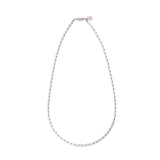 ハシバミ ネックレス レディース チェーン HASHIBAMI 天然石 ヘマタイト ワンタッチ 留め具 マグネット ポーチ付き 重ね付け シンプル おしゃれ 可愛い ブランド 20代 30代 女性 プレゼント 俵型 シルバー 52cm HB2100243