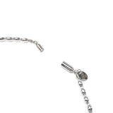 ハシバミ ネックレス レディース チェーン HASHIBAMI 天然石 ヘマタイト ワンタッチ 留め具 マグネット ポーチ付き 重ね付け シンプル おしゃれ 可愛い ブランド 20代 30代 女性 プレゼント 俵型 シルバー 52cm HB2100243