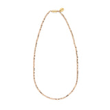 ハシバミ ネックレス レディース チェーン HASHIBAMI 立方体 面取り ゴールド 45cm 天然石 ヘマタイト ワンタッチ 留め具 マグネット ポーチ付き 重ね付け シンプル おしゃれ 可愛い ブランド 20代 30代 女性 HB2100244